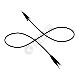 立体环形箭头复无限路径的无限方向矢量的箭头形状复路径的箭头形状插画