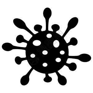 鳞状细胞癌标志图标细菌冠状病毒流感病原体在白色背景上分离出引起疾病的细菌和微生物微生物细胞癌微生物病毒真菌插画