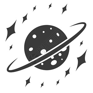 Univers宇宙景观行星与环和图标空间标志星行星 univers插画