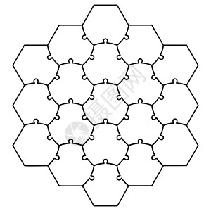 六角拼图模板拼图矢量拼图形式蜂巢解决方案团体正方形六边形创造力商业玩具木板准则白色背景图片