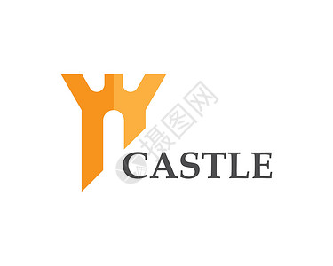 城堡标志 vecto标识堡垒创造力品牌皇家公司建筑学商业防御建筑背景图片