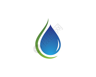 水滴标志模板插图环境公司叶子雨滴商业生态创造力液体活力背景图片