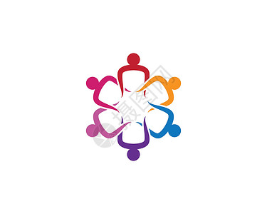 社区社区护理Logo模板网络圆圈会议合伙成功生活家庭世界孩子们友谊背景图片