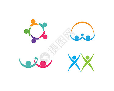 社区社区护理Logo模板社会网络世界生活会议合伙家庭团体商业公司背景图片