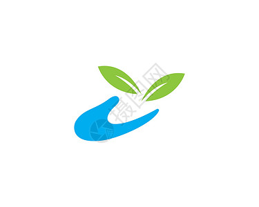 手部护理标志模板商业绿色社区叶子友谊团队生态帮助环境团体背景图片