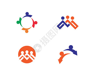 社区社区护理Logo模板会议圆圈家庭合伙网络团队成功生活孩子们联盟背景图片