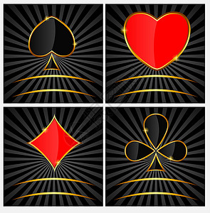 与卡适合设计的抽象背景 矢量图游戏运动钻石俱乐部红色特质都市闲暇王牌扑克背景图片