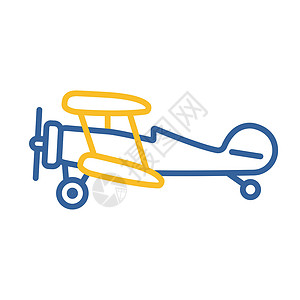 空气飞机轻型飞机平面矢量 ico车辆翅膀旅行航空空气引擎飞行员螺旋桨插图运输插画