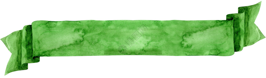 地图水彩素材水彩绿色旗帜问候语丝带收藏刷子插图标签油漆艺术卡片绘画背景