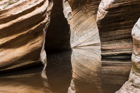 锡安国家公园 Uta 峡谷的抽象艺术层高清图片