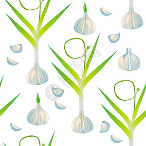 可爱的无缝模式与卡通墙纸植物种植园纺织品季节打印蔬菜叶子微笑香料背景图片