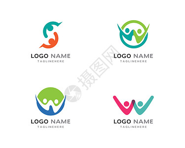 社区社区护理Logo模板商业网络联盟生活家庭团队友谊小号世界领导背景图片