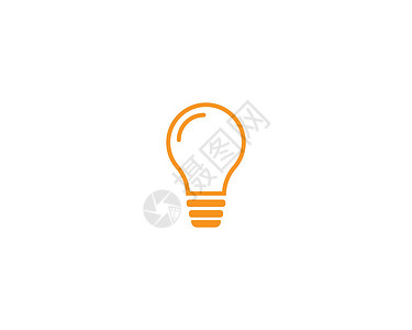 灯泡标志 vecto白色技术力量创造力活力标识思维创新商业网络背景图片