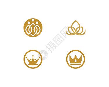 皇冠标志模板金子装饰品君主奢华插图纹章黑色库存女王剪贴背景图片