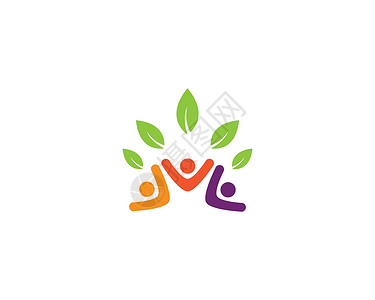 有家联盟素材社区社区护理Logo模板圆圈会议联盟叶子公司社会领导孩子们家庭友谊设计图片