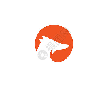 狐狸标志 vecto身份橙子动物商业标签野生动物土狼标识圆圈卡通片背景图片