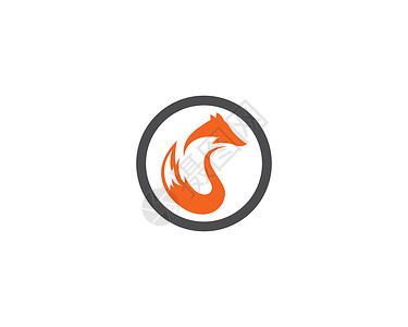 狐狸标志 vecto土狼橙子圆圈动物吉祥物荒野商业身份动物园创造力背景图片