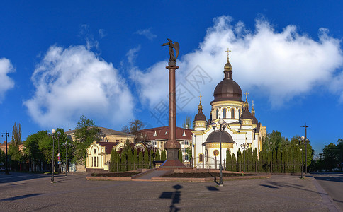 天使报喜大教堂季诺维也夫斯克乌克兰旅行高清图片