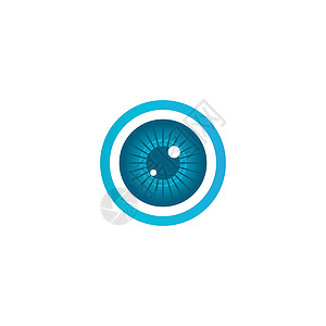 品牌标识企业眼车网络镜片软件蓝色诊所眼球眼镜身份插图鸢尾花背景图片
