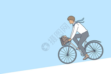 骑自行车商业周末体育活动概念背景图片