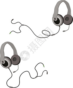 带线耳机素材头戴式耳机带线设计图片