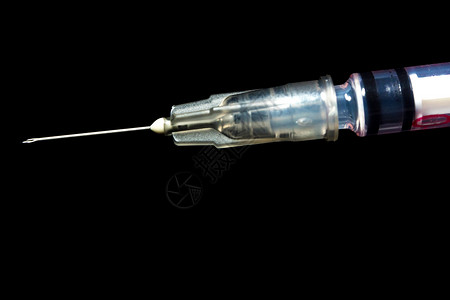 黑底注射针线 注射针治疗疫苗药店白色药品医疗科学塑料黑色液体背景图片