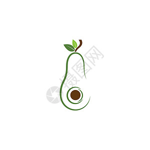 鳄梨水果标志模板 鳄梨半叶矢量设计蔬菜艺术种子营养饮食生态叶子食物生物热带背景图片