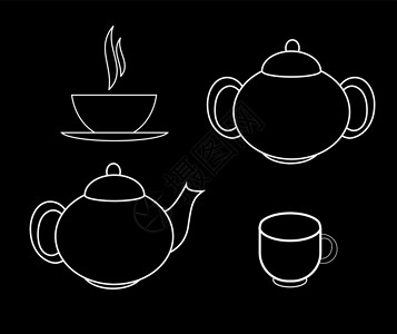 茶具图标它制作图案茶图标矢量电脑发电机墙纸制作者活力力量水果文化药品茶壶设计图片