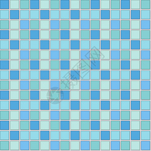 马赛克墙面浴室墙面方形瓷砖马赛克图案 绿松石陶瓷地板设计 矢量经典背景厨房地面制品正方形插图墙纸蓝色网格插画