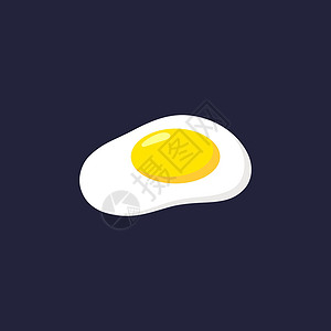 美味鸡图标美味的鸡蛋矢量图标设计它制作图案裂缝蛋壳厨房家禽营养食物平底锅生活蛋黄美食设计图片