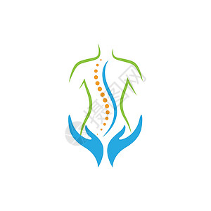 针刺疗法脊椎按摩疗法符号矢量图标设计它制作图案针刺整脊标识插图身份诊所解剖学背痛身体科学插画