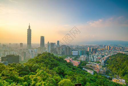 台北市天际线全景高清图片