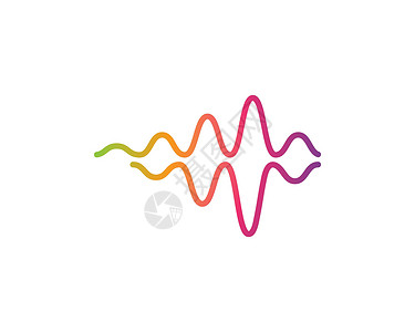 声波音乐标志 vecto均衡器插图信号歌曲录音机振动海浪收音机电子波浪背景图片