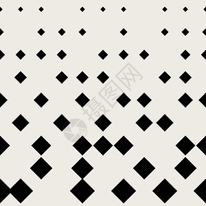 长矩形无缝图案背景 现代抽象和古典古董概念 几何创意设计风格主题 说明矢量 黑白颜色 矩形平方半音形状 以正弦化过渡技术黑色白色灰阶长插画