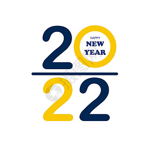 新年快乐 2022 孤立的白色背景上的文字文本 音频字体图形设计背景图片
