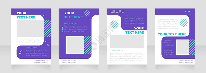 美容项目x展架美容服务空白小册子布局设计 服务信息 垂直海报模板集 带有文本的空复制空间 预制的公司报告集合 可编辑传单纸页设计图片
