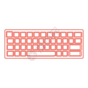 霓虹冰淇淋红色矢量插图平面样式图像商业工具电子电脑字母钥匙数字控制笔记本按钮背景图片