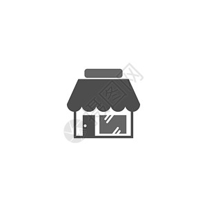 店面标志商店图标标志设计模板杂货店购物咖啡店建筑学建筑购物中心互联网城市销售店面插画