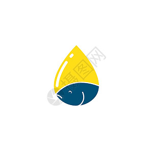 鳕鱼段鱼油图标矢量图解概念设计模板标识海洋食物营养商业药店动物品牌海鲜菜单插画