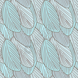 带有蓝色羽毛的无缝矢量图案 壁纸 剪贴簿 纺织品等的表面设计插图模式花纹海报载体森林印刷纹理墙纸包装背景图片