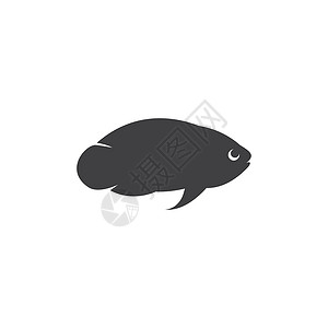 慈鲷科慈鲷荒野海洋卡通片野生动物标识小鸡淡水宠物金鱼动物插画