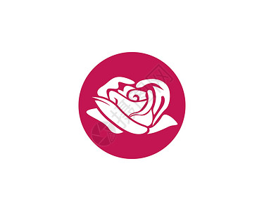 玫瑰农场玫瑰花标志模板 ico标识生态创造力玫瑰商业身份花园叶子绿色化妆品插画