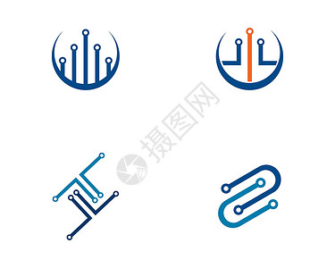 阳离子电路技术徽标模板矢量图标它制作图案智力插图电子互联网母板芯片木板电子产品科学电气设计图片