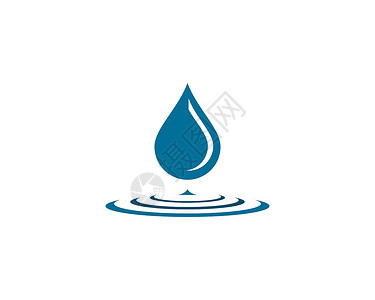 水滴 Logo 模板矢量图标它制作图案纯化海浪矿物商业液体水池过滤洗澡管道插图背景图片