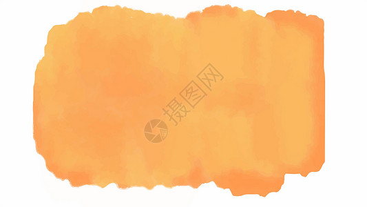 湿厕纸纹理背景和 web 横幅设计的橙色水彩背景黄色刷子染料绘画插图液体艺术白色墨水笔触插画