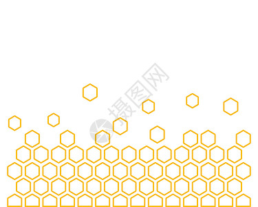 六边形纹理蜂窝背景纹理插图概念艺术细胞黄色梳子蜂巢蜜蜂多边形金子墙纸食物插画