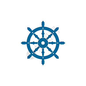 船舶转向矢量图标说明模板运输导航海军海浪航行徽章队长艺术木头插图背景图片