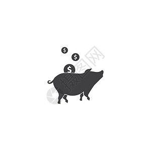 猪日志猪肉餐厅邮票公司熏肉卡通片小猪动物鼻子产品背景图片