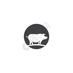 猪日志动物餐厅宠物插图熏肉哺乳动物绘画公司标签农场背景图片