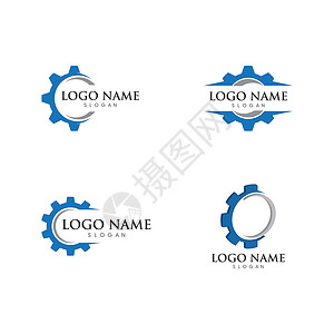 齿轮字母齿轮徽标模板矢量图标它制作图案工程师营销切割工程机械社区技术生产插图标志插画
